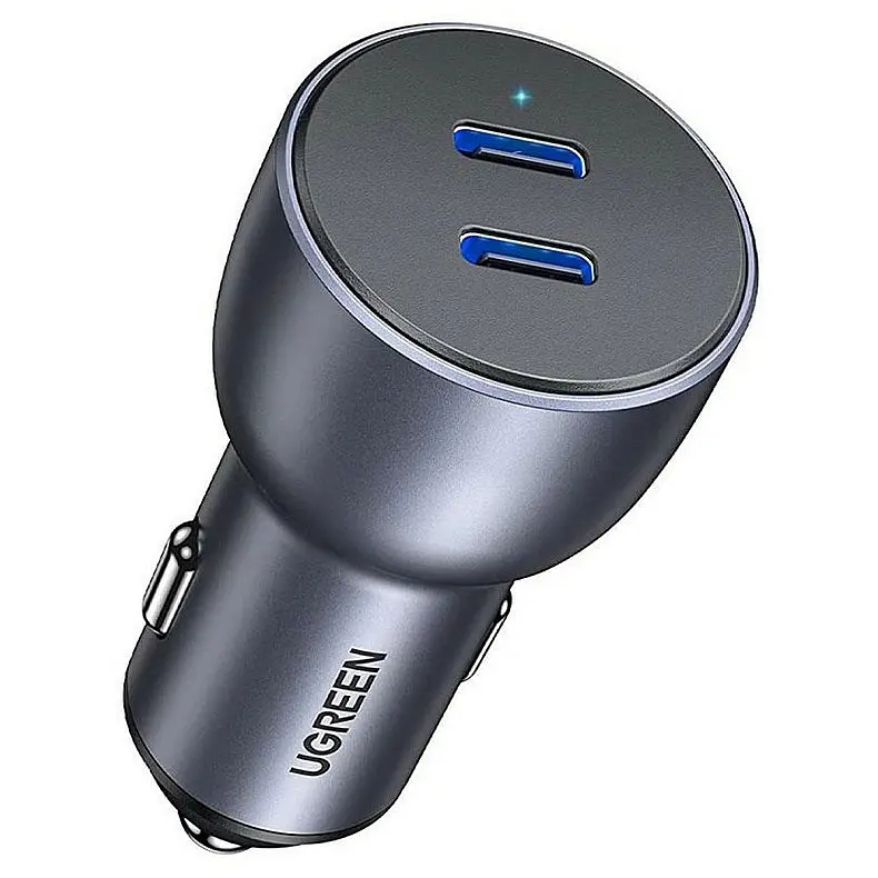 Автомобільний адаптер - зарядний пристрій швидкий Ugreen CD213 2*USB-C 40 W (70594) - фото 2