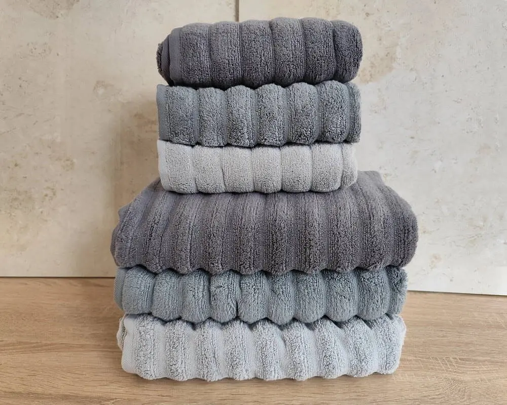 Набір турецьких махрових рушників Cestepe MicroCotton Premium 3 штуки 50x90 + 3 штуки 70х140 Ezgi 9 щільність 600 г/м2 - фото 3