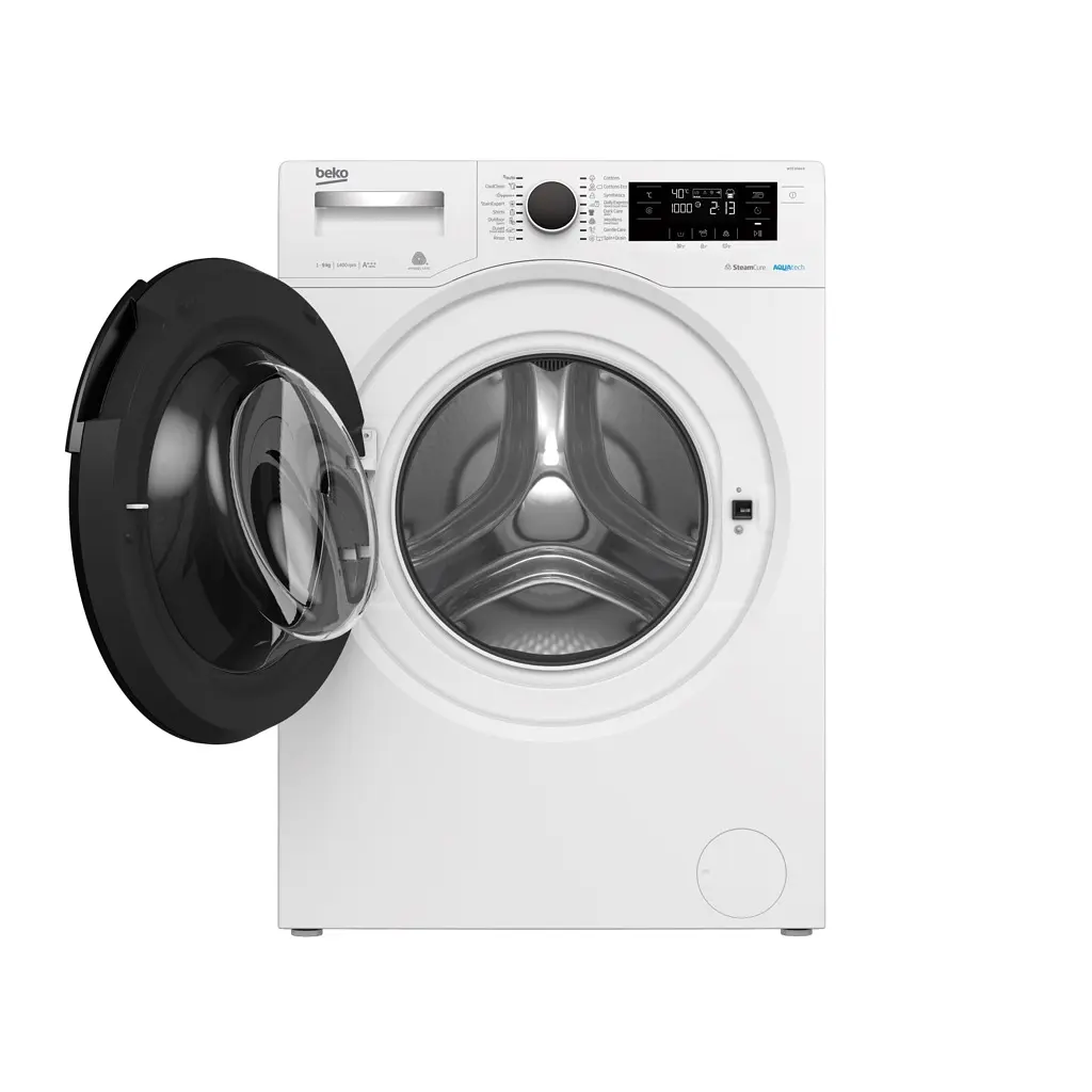 Пральна машина Beko з фронтальним завантаженням WTE9744N, 9кг, 1400, A+++(-50%), Пара, 60см, Дисплей, SMART, Інвертор, Білий (WTE9744N) - фото 3