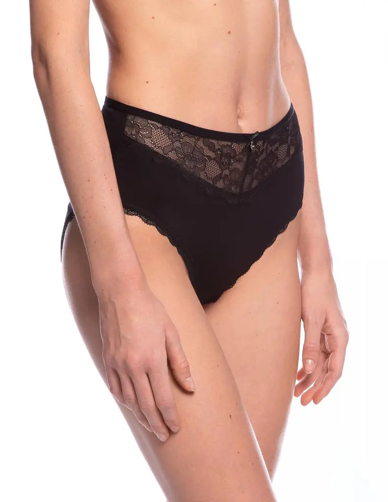 Трусики жіночі міді Lama VIS1562MD чорно-бежеві 3XL - фото 2