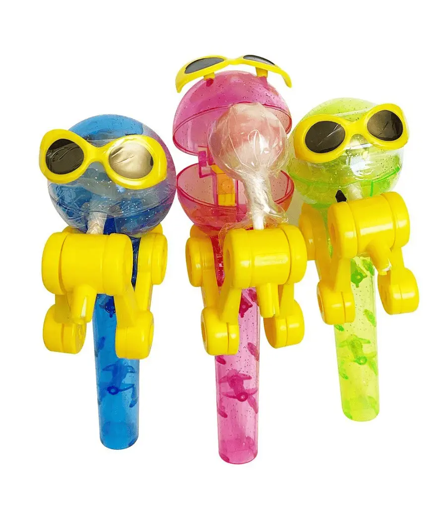 Льодяник з тримачем Tom Pop Candy Joygum Робот в окулярах 1шт, 8г - фото 4