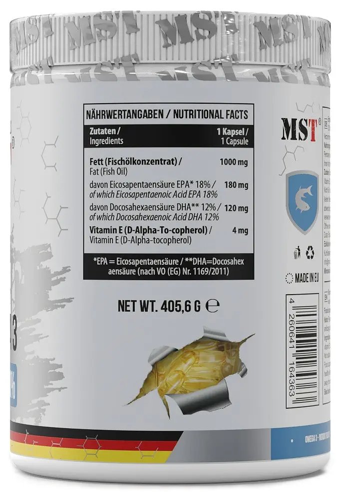 MST Омега - 3 з Вітаміном Е 1000 мг - 300 софтгель MST Nutrition - фото 2