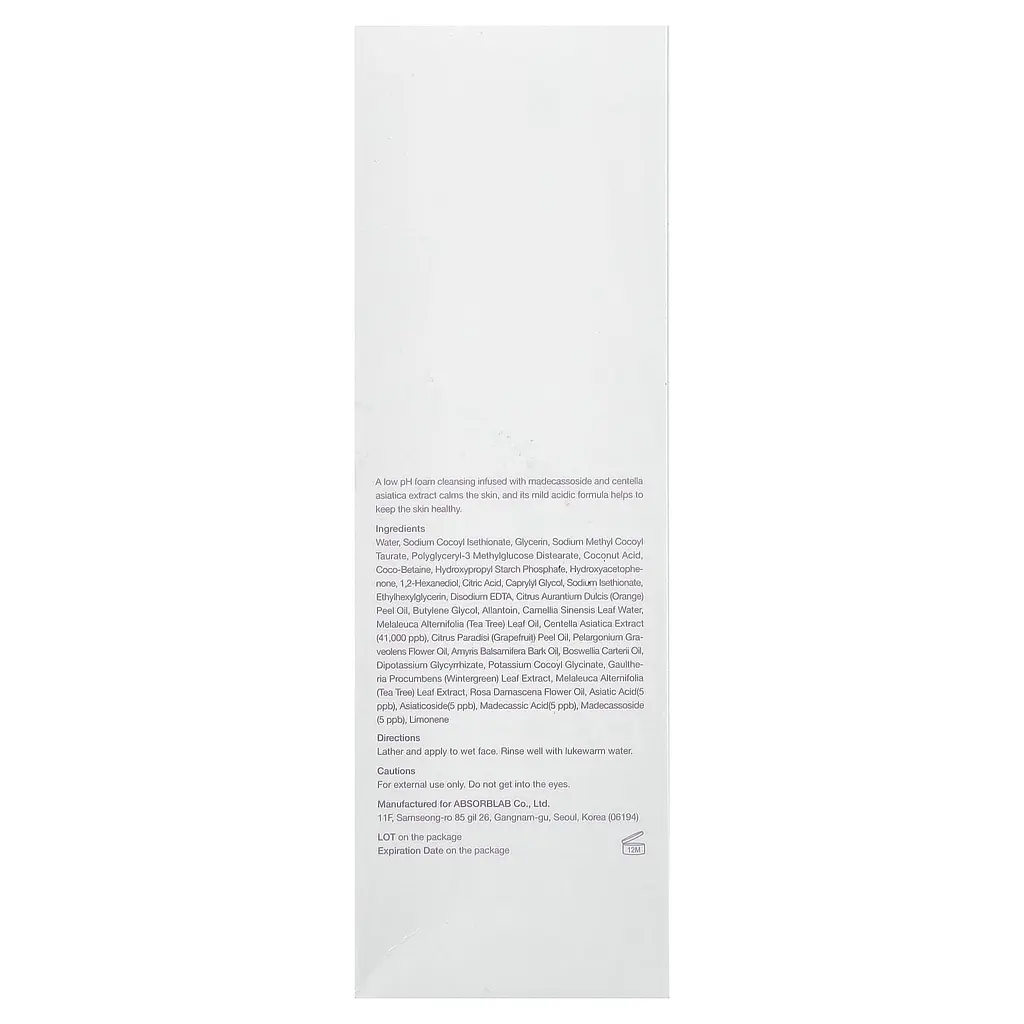 Слабокислотна пінка для чутливої шкіри Celimax Relief Madecica pH Balancing Foam 150 мл - фото 3