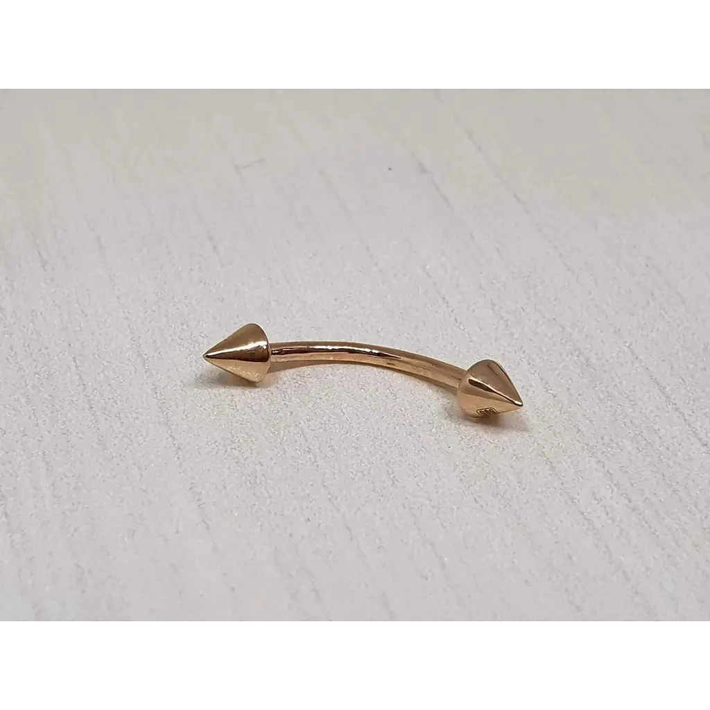 Золотая серьга-пирсинг Dear в бровь. 7015 - фото 2