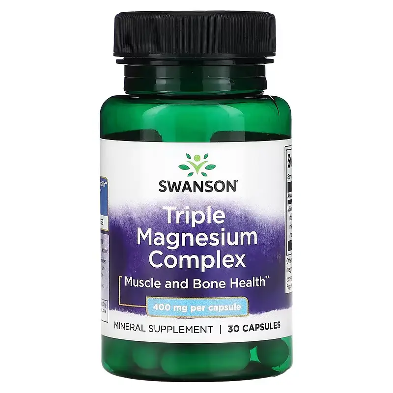 Комплекс Магнію Triple Magnesium complex 400мг - 30 капсул