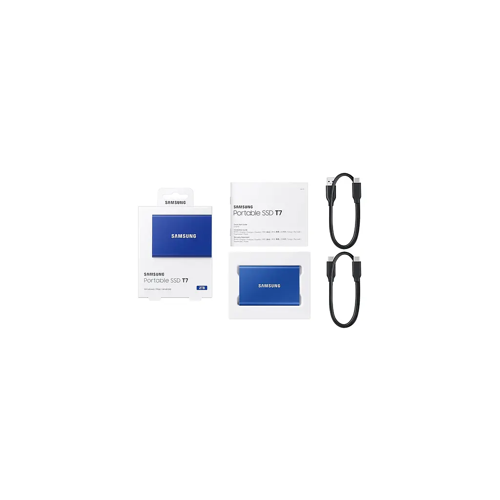 Внешний накопитель SSD Samsung T7 2TB Indigo Blue (MU-PC2T0H/WW) - фото 4