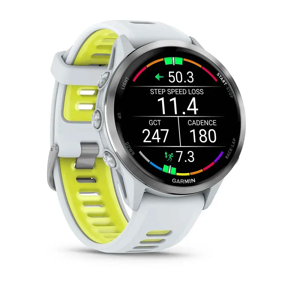 Смарт-годинник Garmin Forerunner 970, Whitestone/Amp Yellow, GPS (010-02969-11) - фото 7
