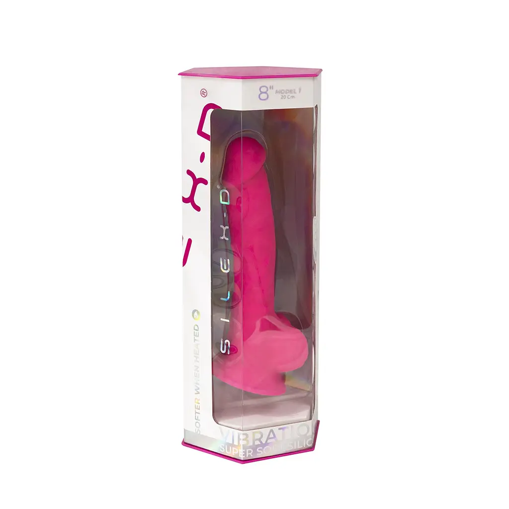Вибратор Silexd Dildo Model 1 Size 8" LRS, 20 см (розовый) - фото 8