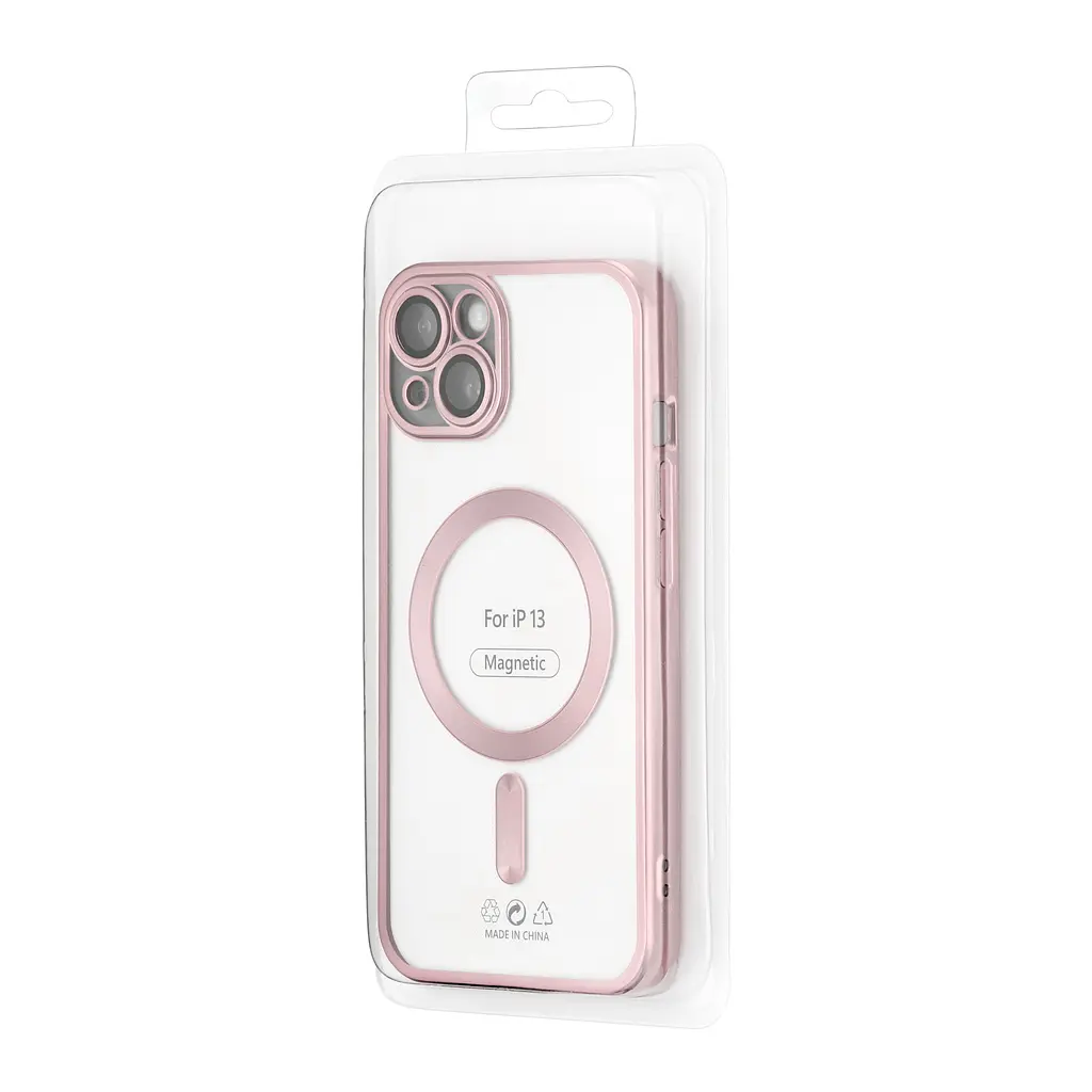 Чохол Ductil Metallic Edge with MagSafe (Protected Camera & Lens) iPhone 13 Pink - фото 2