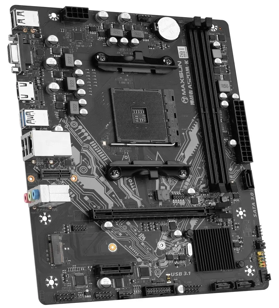 Материнская плата Maxsun Challenger A520M-K (MS-CHALLENGER A520M-K) (Socket AM4, AMD A520, Micro-ATX) - фото 2
