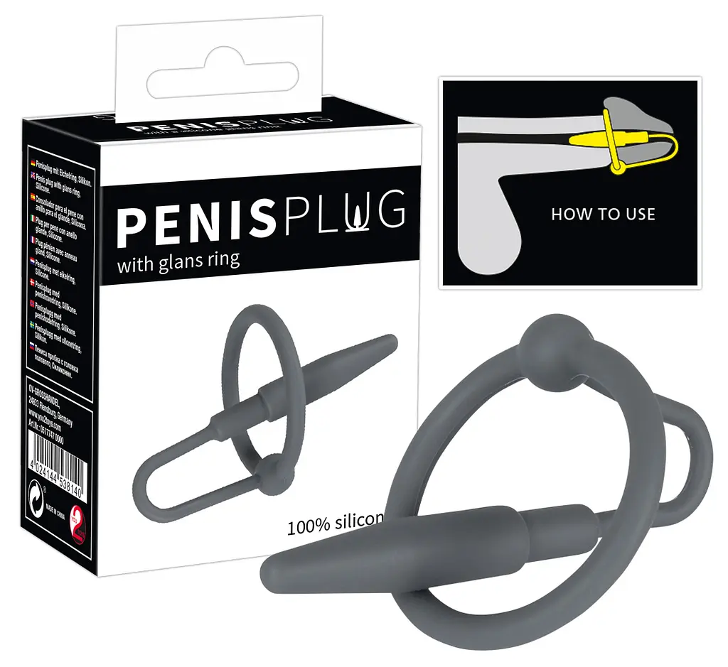 Эрекционное кольцо - Penis Plug with Glans Ring You2Toys 42-05177470000 88704 - фото 3