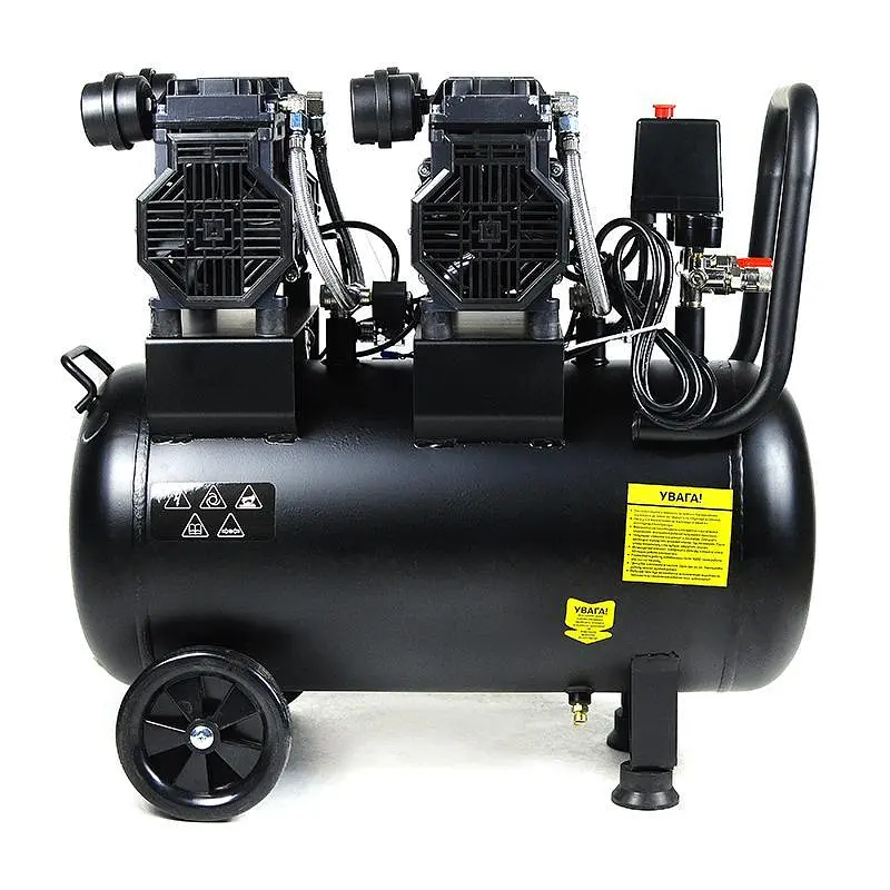 Компресор 4-циліндровий безмасляний Apro OFE-50 2х1,5кВт 475 л/хв 50 л 30412 - фото 3
