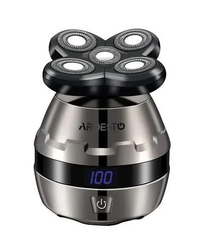 Електробритва для голови Ardesto SHR-5WPR, Bronze, 5W, 5 голівок для гоління, роторна система гоління, сухе/вологе гоління, 5