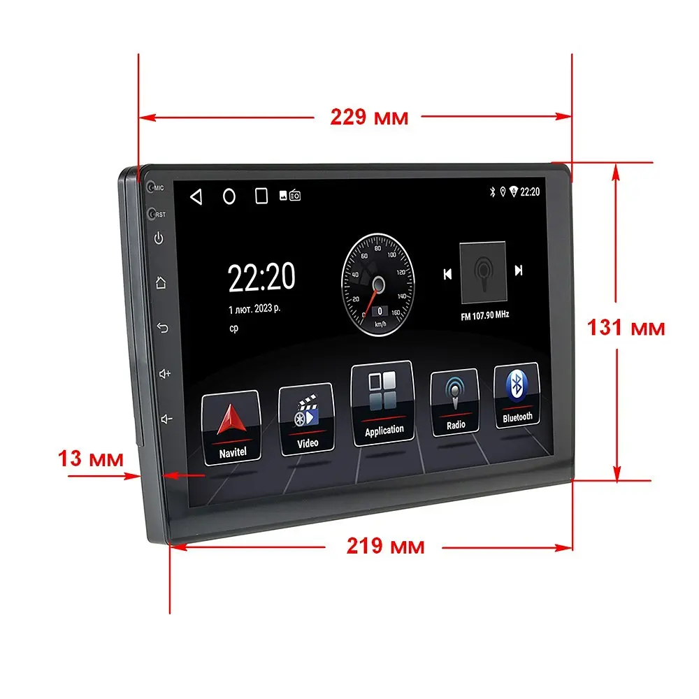 Универсальная магнитола K802 9 Android 12 2/32 CarPlay IPS (42451-K802B_3234) - фото 5