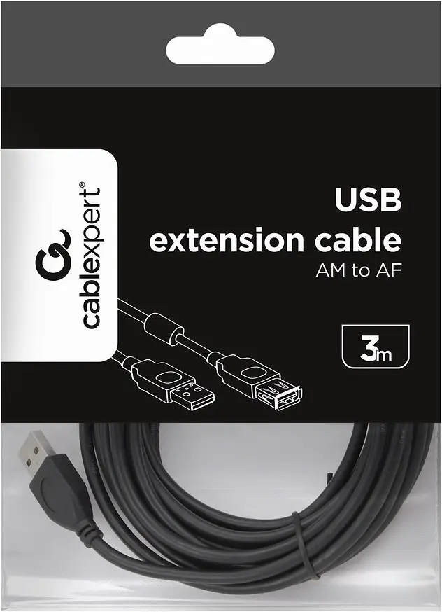 Кабель-подовжувач Cablexpert USB 2.0 AM/AF 3м ferrit (CCF-USB2-AMAF-10) - фото 4