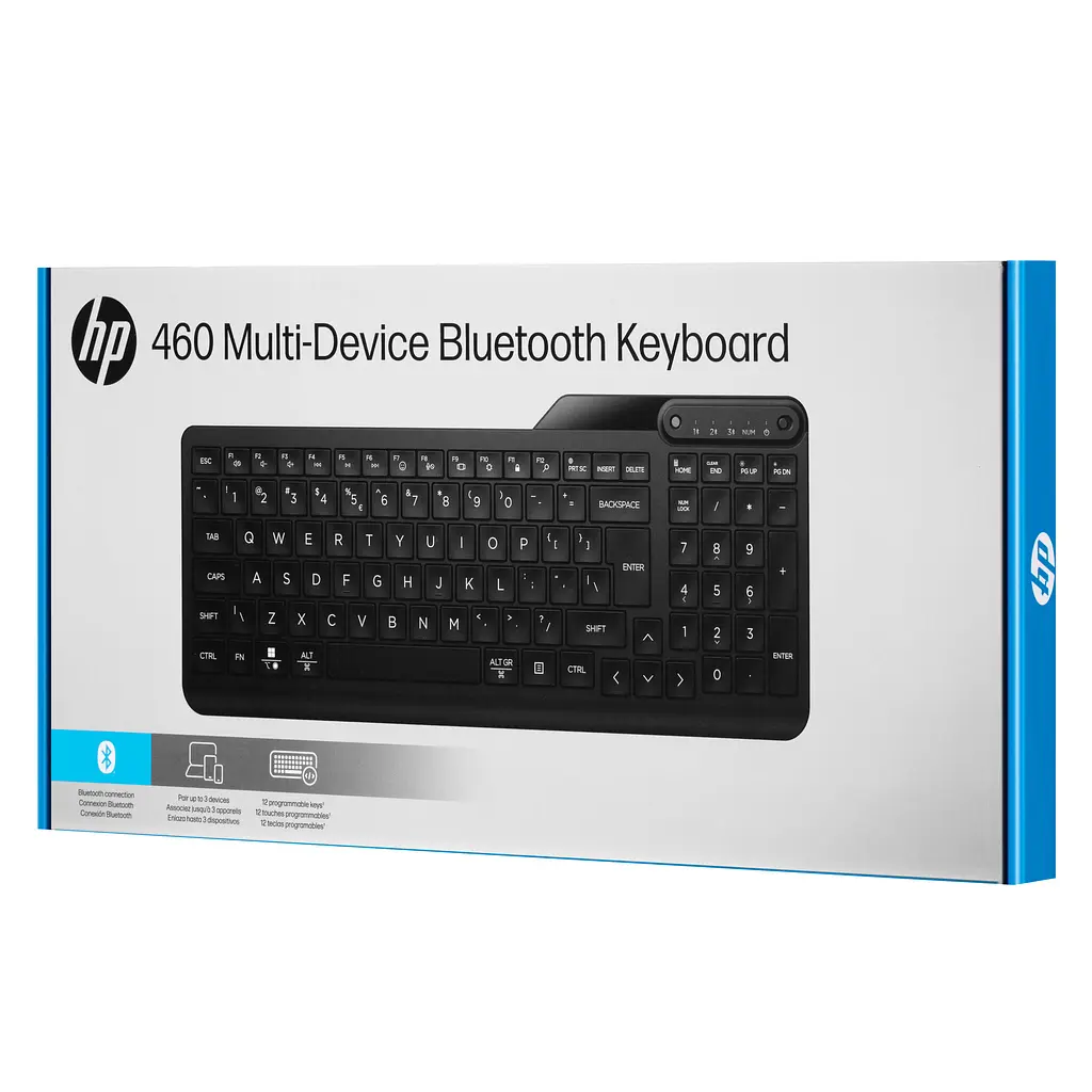 Клавиатура мембранная 460 Multi-Device key, BT, EN/UK, черный HP teh0025005 - фото 10