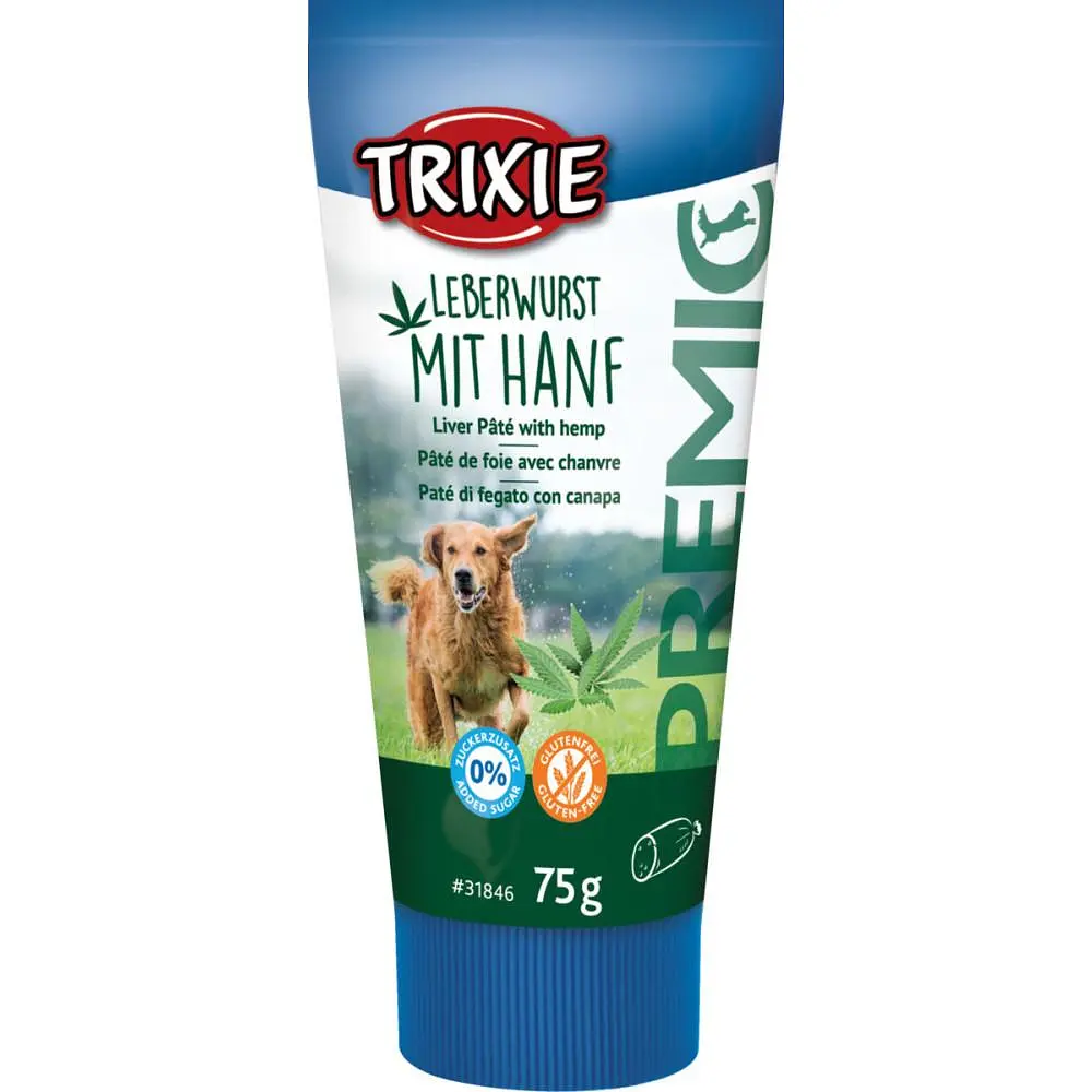 Ласощі для собак Trixie Liver Pâté with Hemp, печінковий паштет із коноплею, 75 г