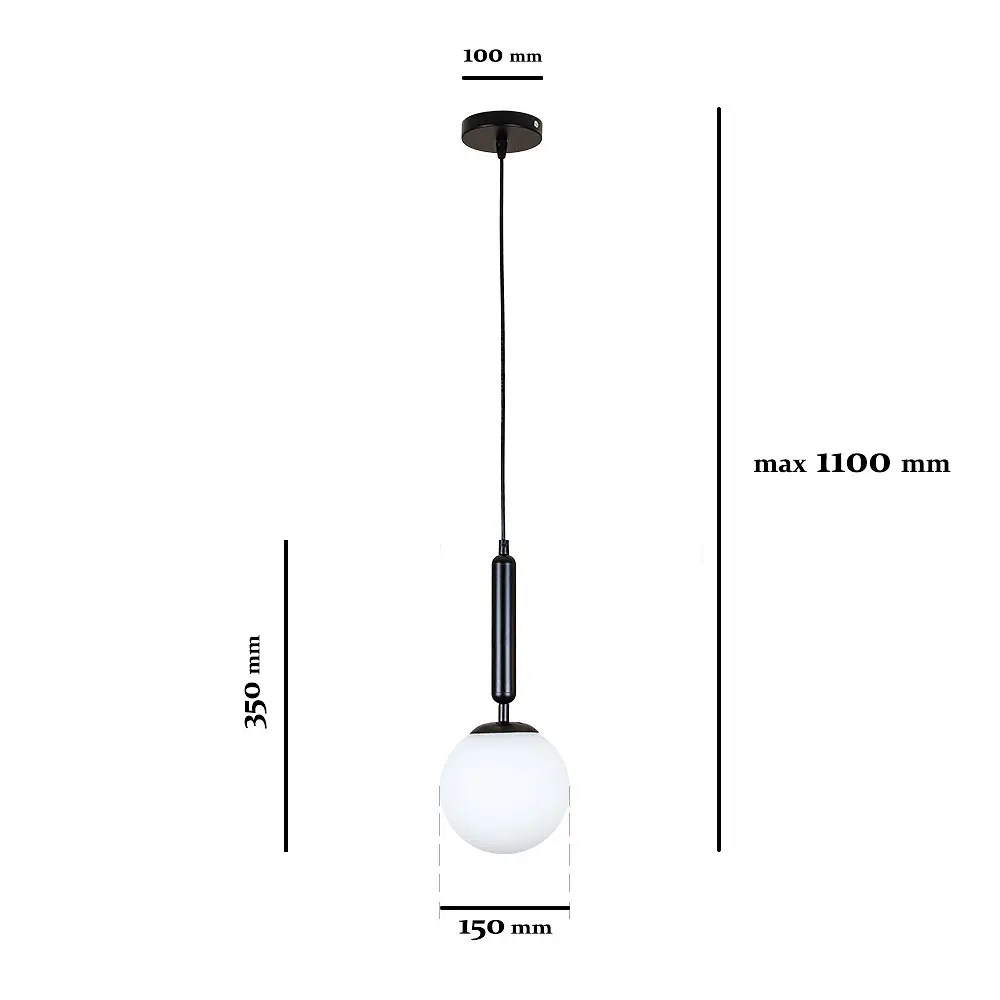 Подвесной светильник Levistella 9992015F-1 BK+WH, Черный+белый, современный стиль для дома - фото 2