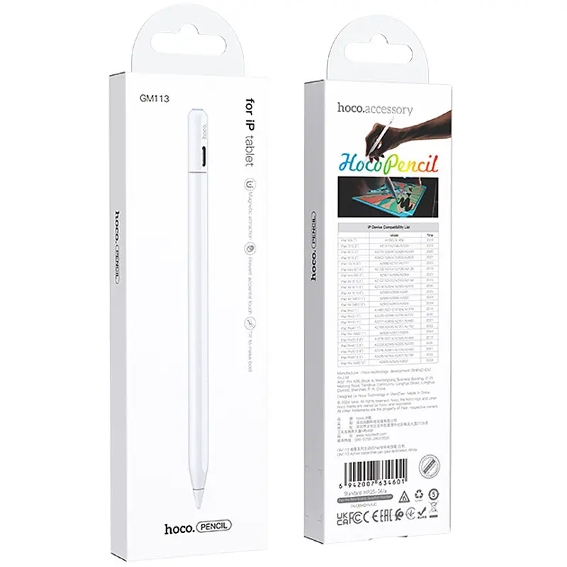 Стилус Hoco GM113 Active capacitice pen for iPad White - фото 7