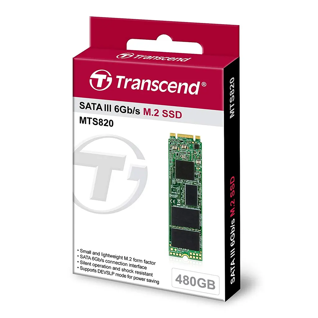 Твердотільний накопичувач M.2 480Gb, Transcend 820S, SATA3, 3D TLC, 530/480 MB/s (TS480GMTS820S) - фото 4