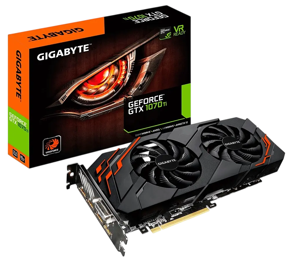 Відеокарта GeForce GTX 1070 Ti 8GB Gigabyte WindForce (GV-N107TWF2-8GD) Б/В - фото 4