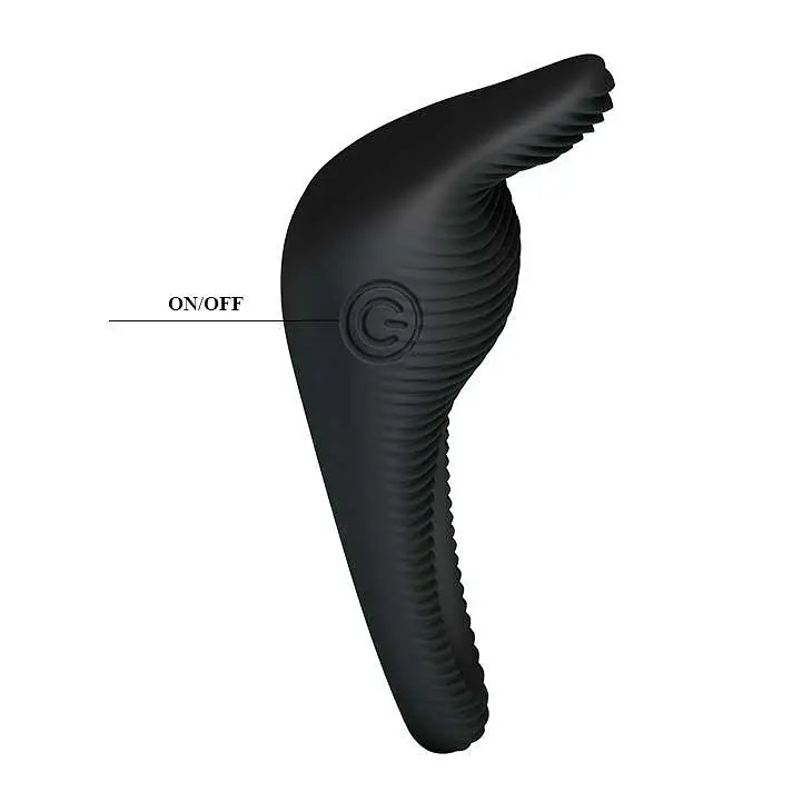 Ерекційне кільце Pretty Love Thimble Vibrating Cock Ring 6 см чорний - фото 6