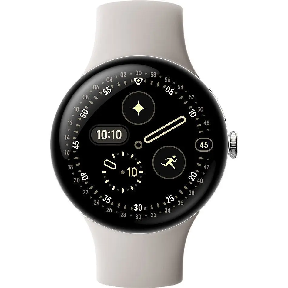 Смарт-часы Google Pixel Watch 4 41mm Wi-Fi Polished Silver Aluminum case/Porcelain Active Band [164403] - фото 3