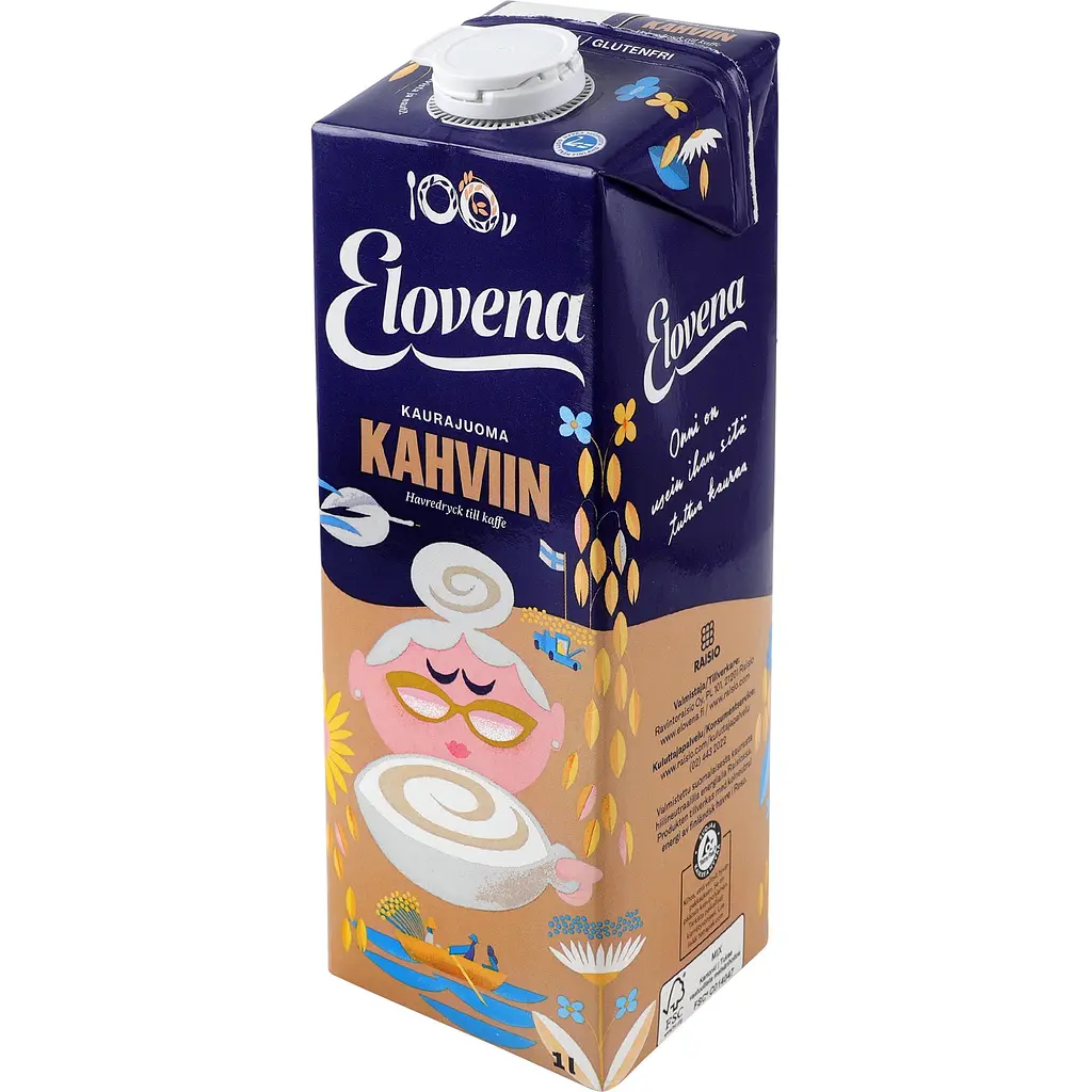 Вівсяне молоко Barista до кави Elovena без глютену, без лактози 1 л - фото 2