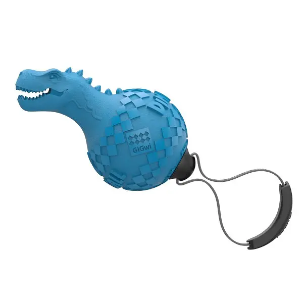 Іграшка для cобак Gigwi Dinoball Динозавр зі звуком, що вимикається 14 см - фото 2