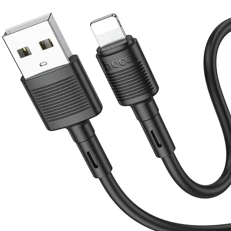 Дата кабель Hoco X83 Victory USB to Lightning (1m) Black - фото 2