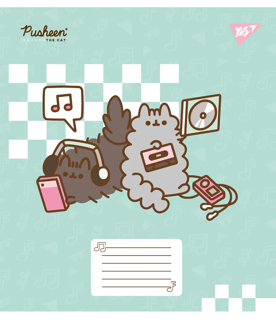 Нотний зошит Yes А5/12 Pusheen in music упаковка 25 шт. (766260) - фото 5