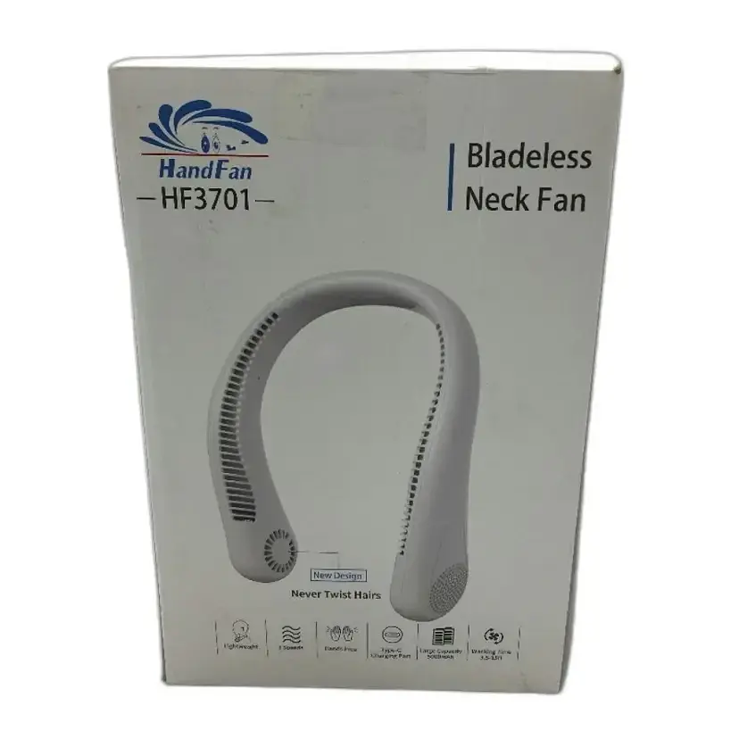 Безлезный шейный вентилятор HandFan HF3701 5000mAh 3 скорости USB белый DEMO - фото 2