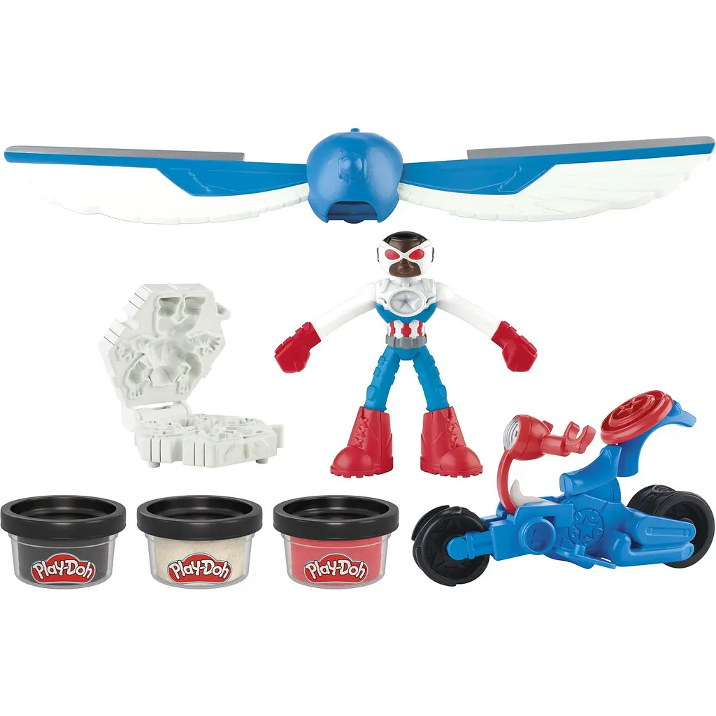 Набір для творчості Hasbro Play-Doh Marvel з масою для ліплення Капітан Америка з мотоциклом (G0555) - фото 4