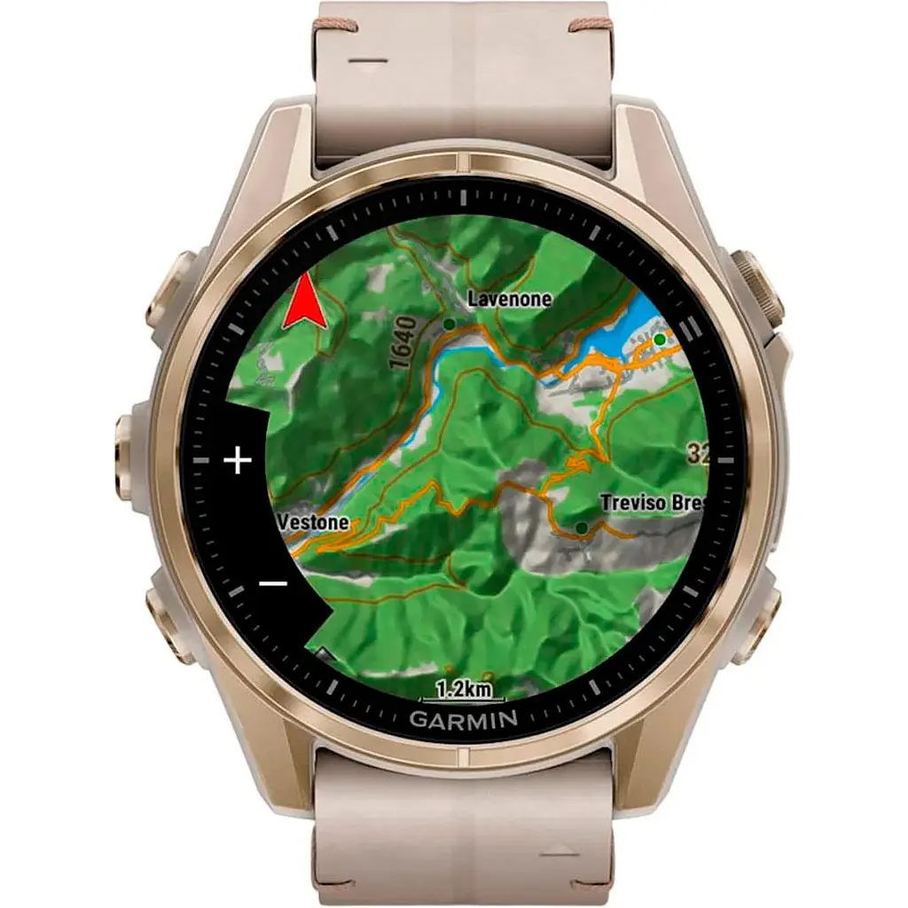 Смарт-годинник Garmin Fenix 8 AMOLED Sapphire 43mm Soft Gold with Limestone Leather Band [010-02903-40] [115170] - фото 2