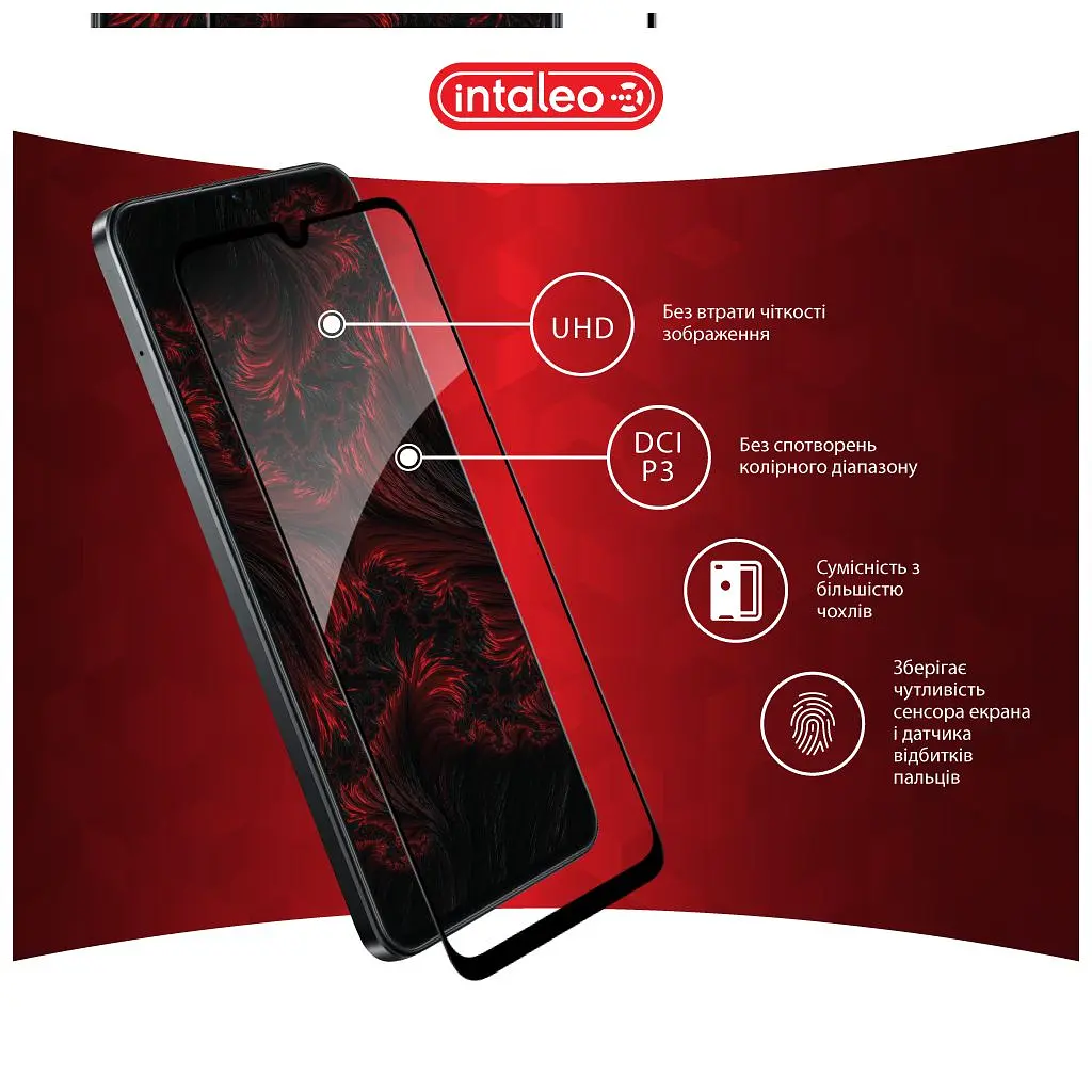 Скло захисне Intaleo Full Glue Realme Note 60X Black (1283126609053) - фото 4