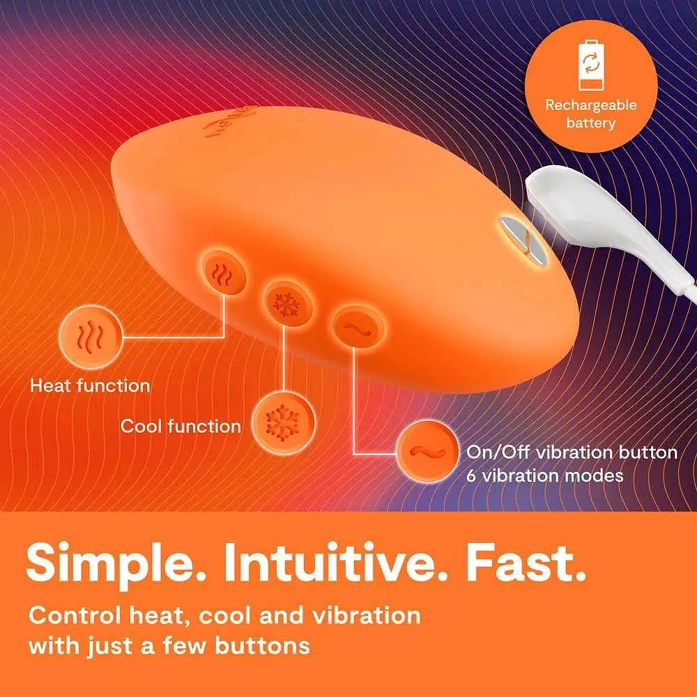 Вібратор We-Vibe Temp Tangerine для клітора - фото 11