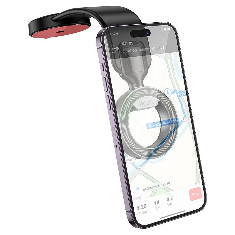 Холдер Hoco H71 Totem ring magnetic car holdercenter console Чорний - фото 3