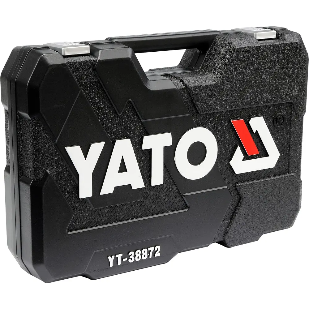 Набір головок торцевих Yato квадрат 1/2", 3/8", 1/4" з інструментами та насадками 128 шт. (YT-38872) - фото 3