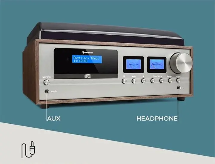 Стереосистема програвач вінілу Auna Oxford (10033735) - фото 3