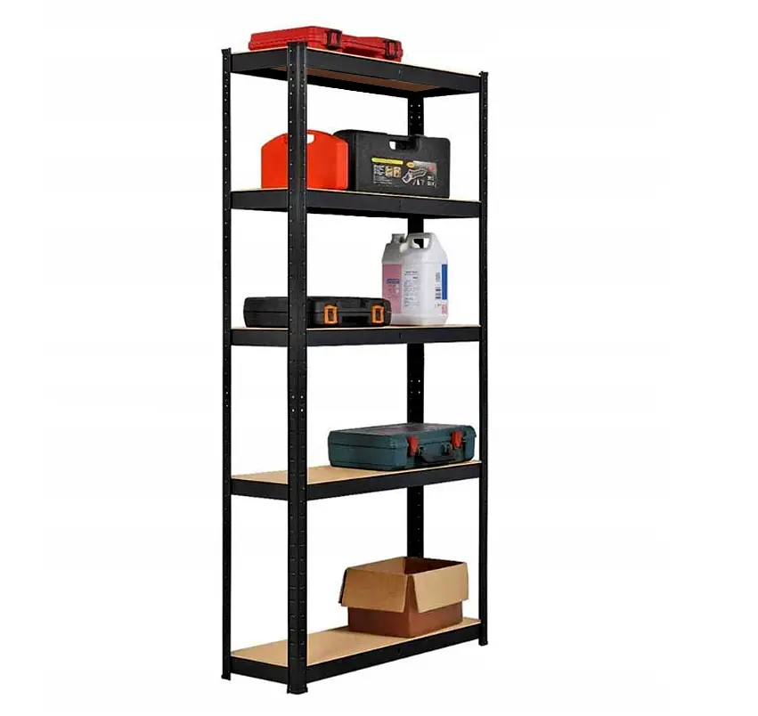 Стелаж LEOBRO Black 150 х 70 х 30 см, 175кг/полиця, 5 полиць (LB-R117) - фото 5