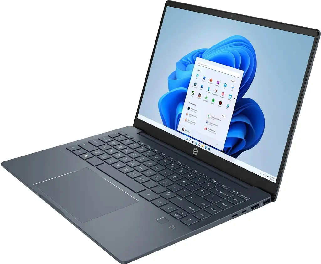Ноутбук HP Pavilion Plus 14-eh1001ua 14' 2.8K OLED, Intel i7-1355U, 16GB, F1024GB, NVD2050-4, DOS, синій (826S8EA) - фото 3