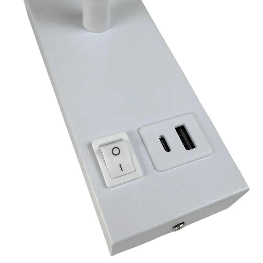 Світильник настінний Violux SNAKE USB+Type-C 5W 4200K 250Lm IP20 білий ( 552002 ) - фото 6