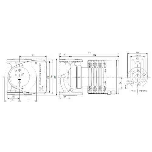 Циркуляційний насос Grundfos Magna1 50-100 F 280 (99221335) - фото 2