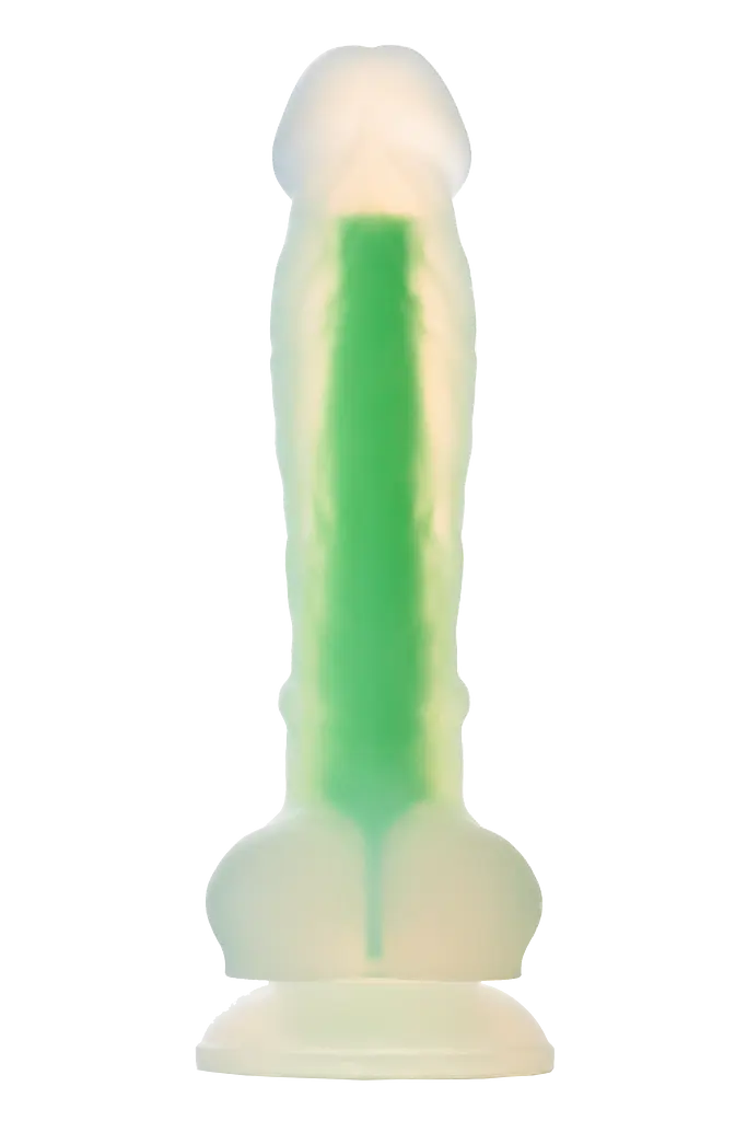 Фаллоимитатор Radiant Glow In The Dark Soft 17.5 см зеленый - фото 6