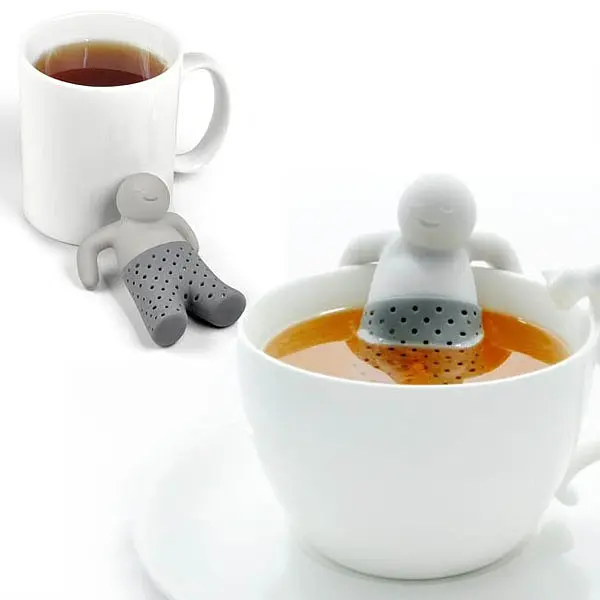 Силиконовый заварник для чая - Mr. Tea, серый - фото 4