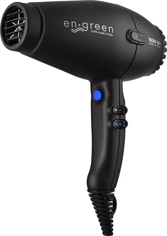 Фен стайлер Tecnodry En green 2200W 2 концентратора 2 швидкості 4 температурні режими Фільтр Чорний - фото 4
