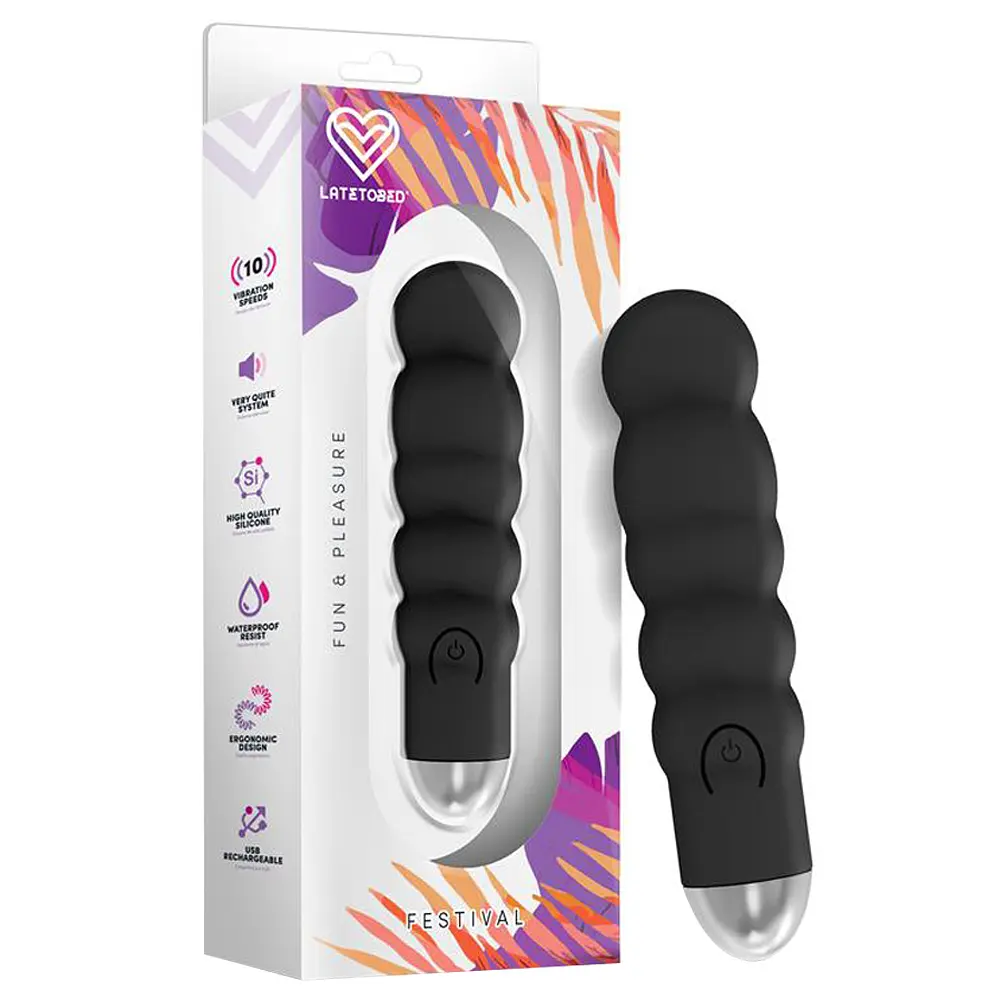 Вибратор Festival Ewon 13 см (черный) - фото 4