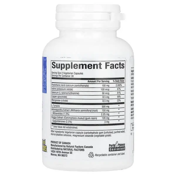 Підтримка щитовидної залози WomenSense Thyroid Formula 60 капсул Natural Factors vit0005132 - фото 2