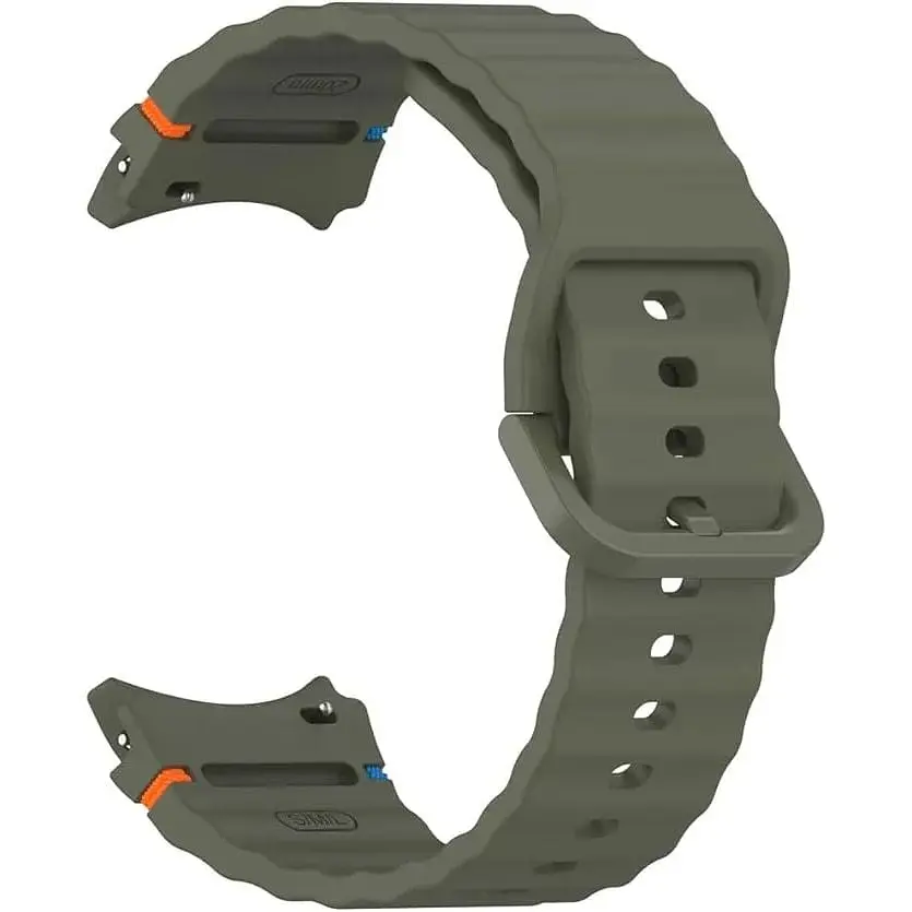 Силиконовый ремешок BeCover Ribbed Tape для Samsung Galaxy Watch (20 mm) 3 41 mm/4 40mm-44mm/5 40-44mm/6 40-44mm/7 40-44mm Khaki (712043) - фото 3