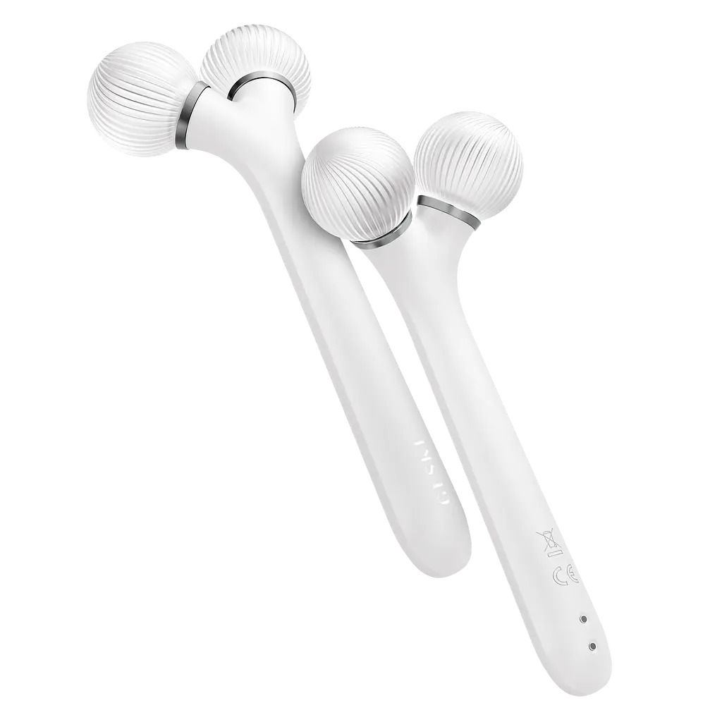 Електронний звуковий ролик для обличчя GESKE Sonic Facial Roller 4 в 1 білий - фото 4